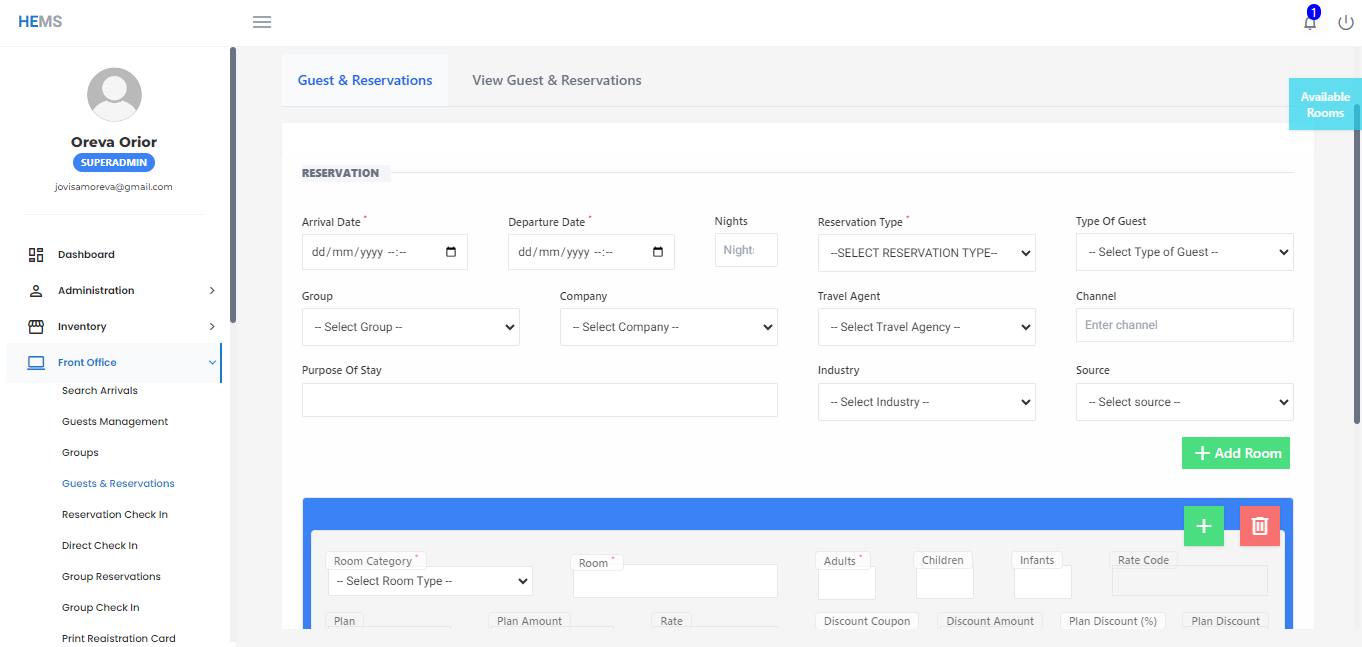 SAFHA hotel procurement software purchase order workspace